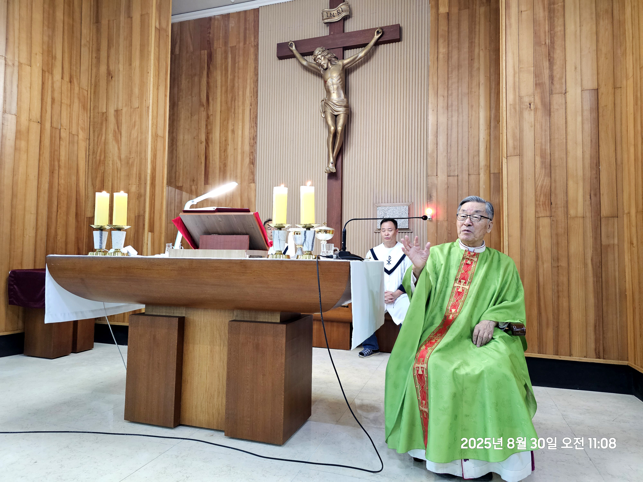 변기영 몬시뇰 86세(1940년생) 생신 겸 사제서품 54주년(1971년), 감사 미사 봉헌, 양평본당 곡수 공소 성당에서(2025.08.30,토요일)-1